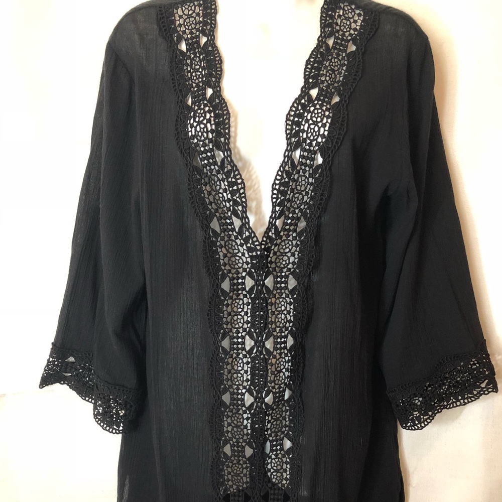 Black Gauze Tunic. New. Never worn.